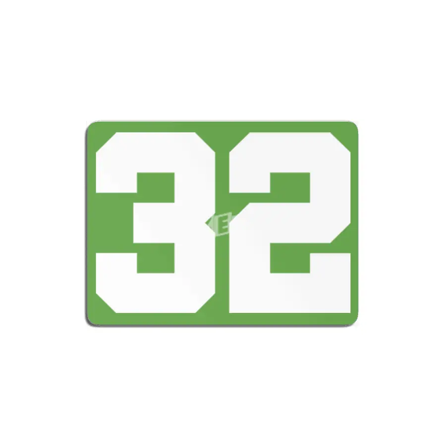 White Number 32 MDF Tablo