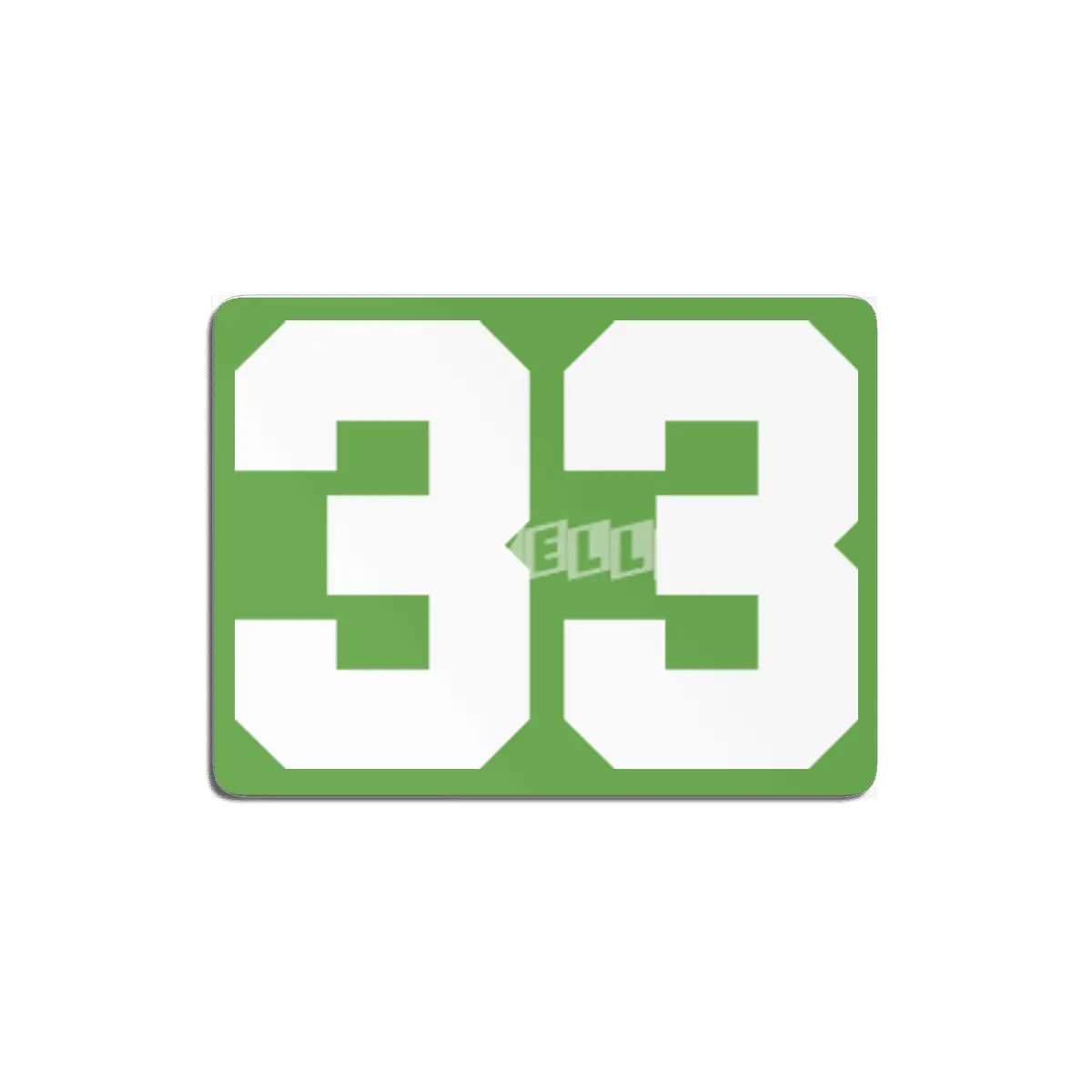 White Number 33 MDF Tablo