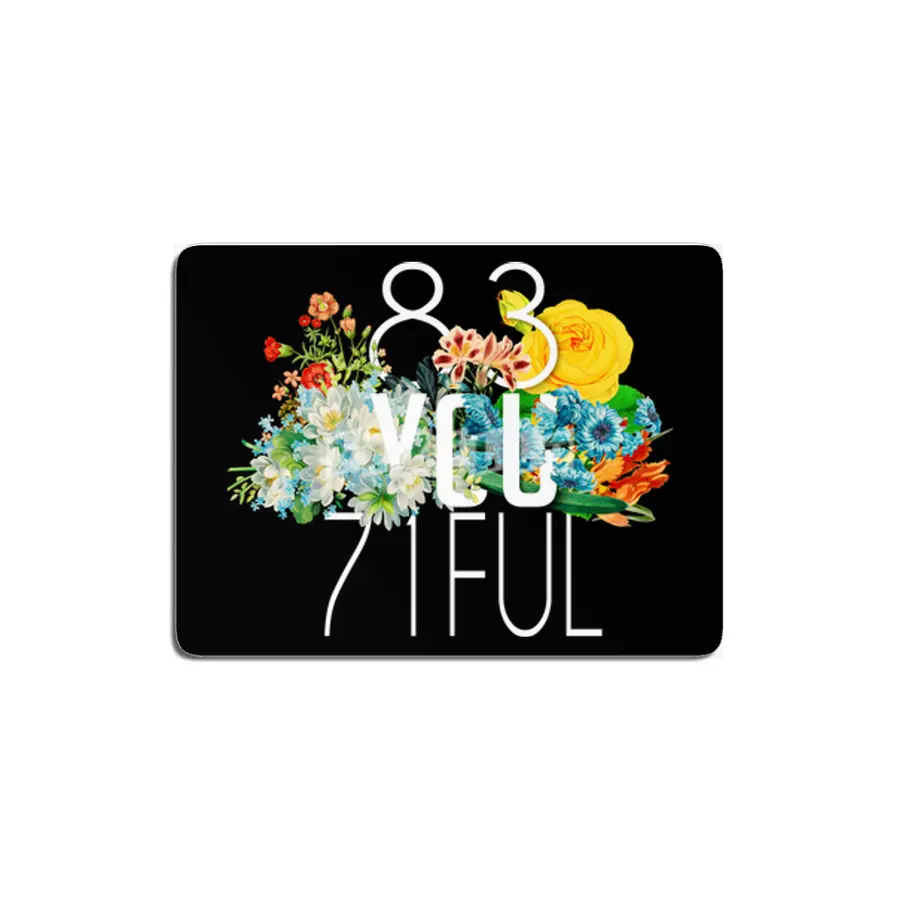 Be You Tiful Numbers and Flowers MDF Tablo