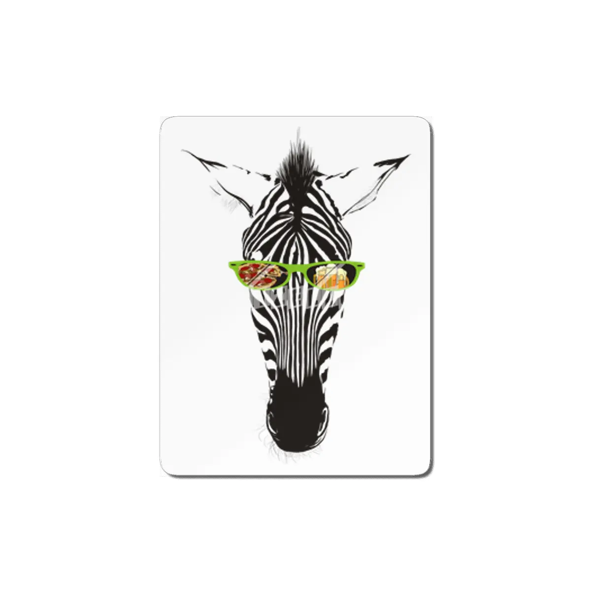 Summer zebra sunglasses pizza beer MDF Tablo