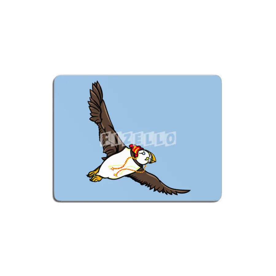 Puffin In A Winter Hat MDF Tablo