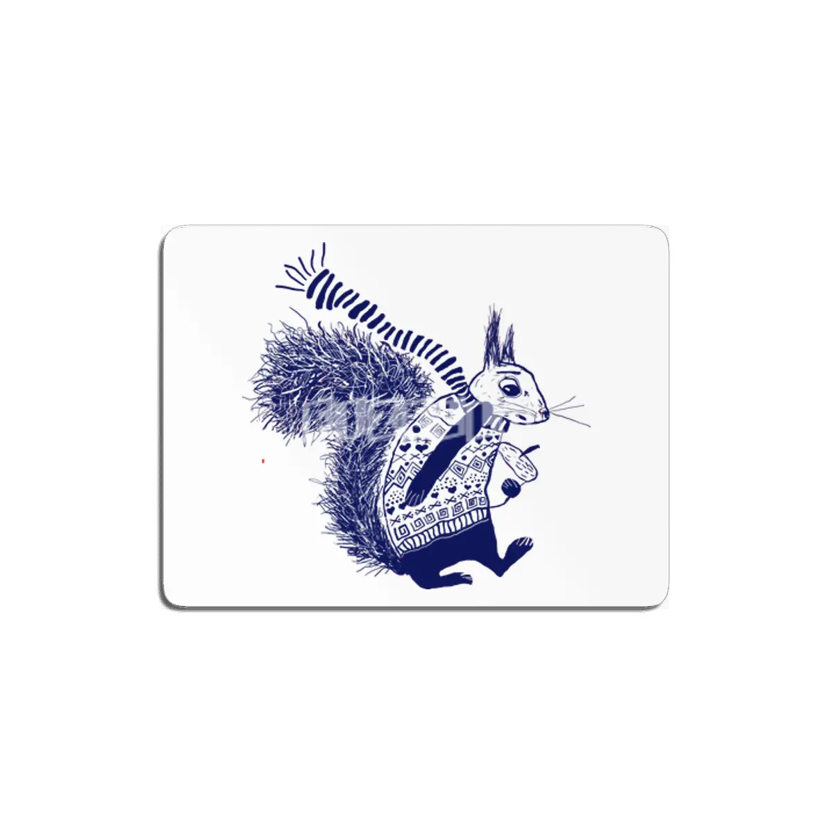 Squirrel in winter MDF Tablo
