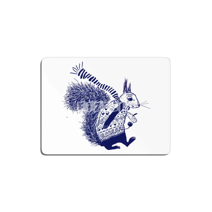 Squirrel in winter MDF Tablo