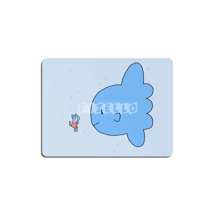 Cat and Luna Fish MDF Tablo