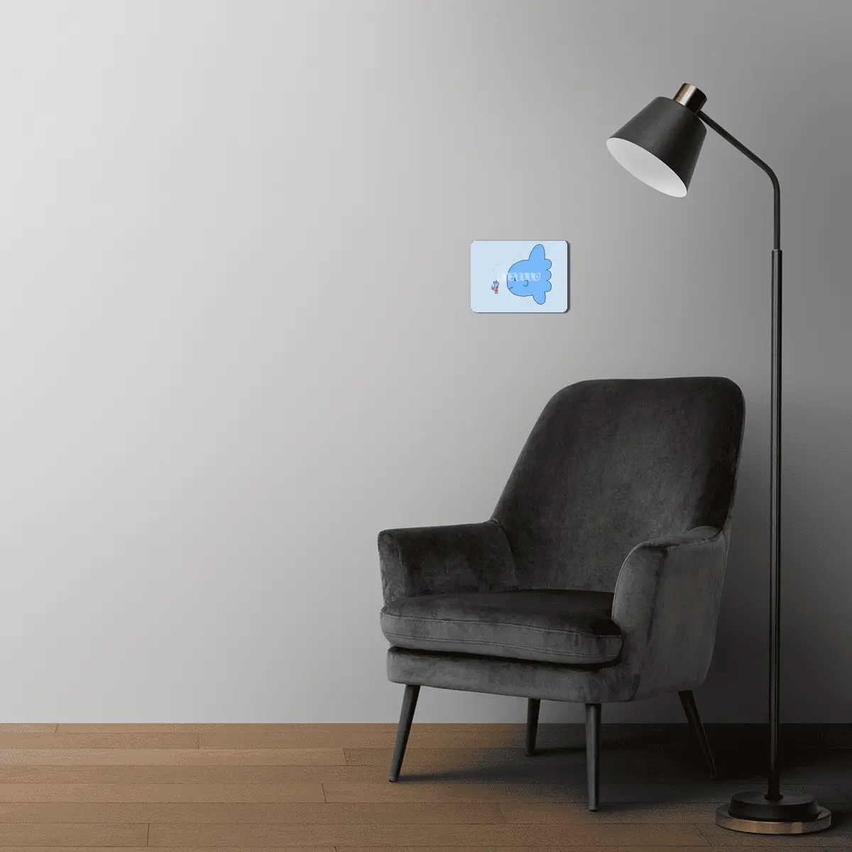 Cat and Luna Fish MDF Tablo