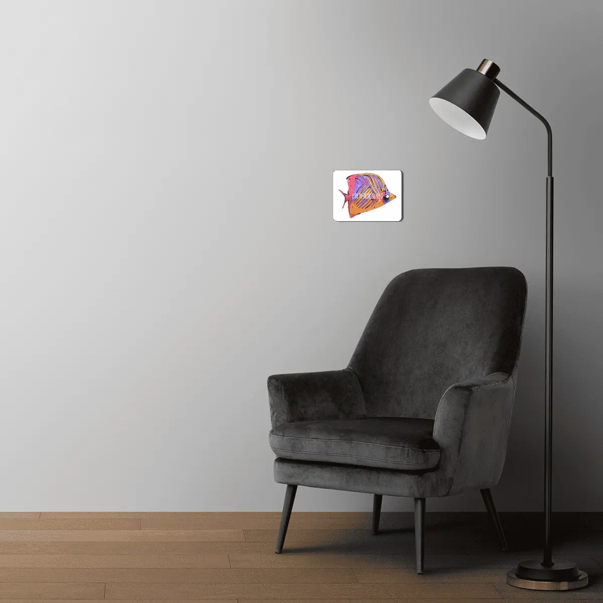 Threadfin Butterflyfish MDF Tablo