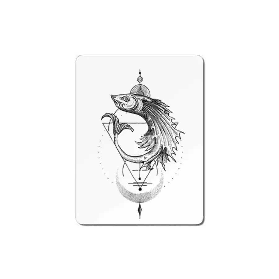 Geometric Fish MDF Tablo