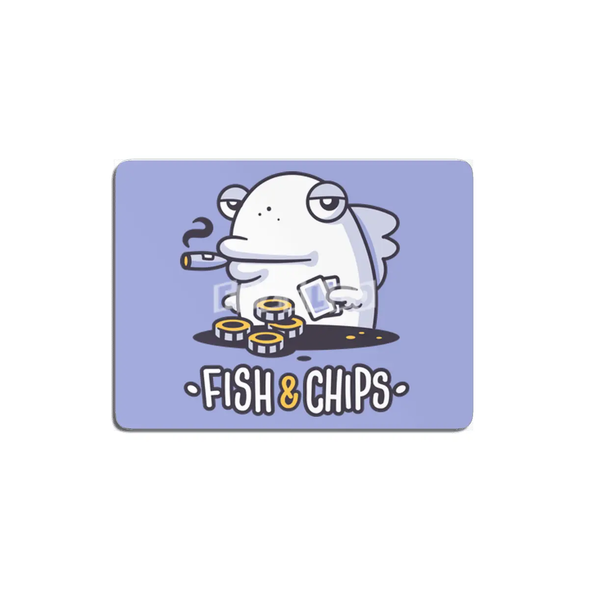 Fish and Chips MDF Tablo