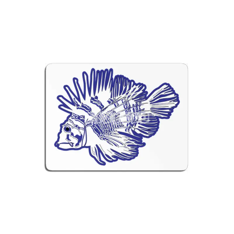Lionfish - Blue MDF Tablo