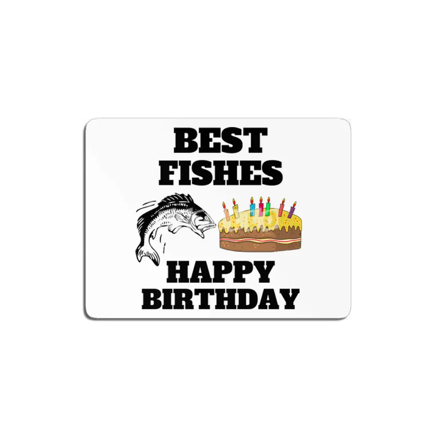 Best Fishes Happy Birthday MDF Tablo