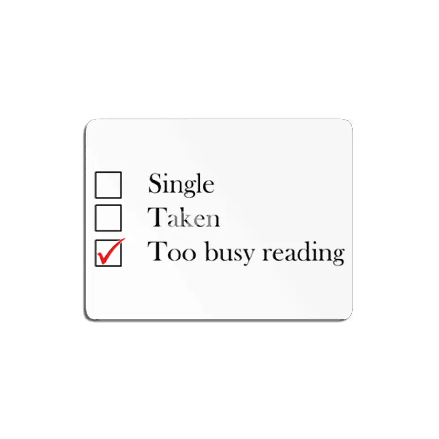 Too Busy Reading MDF Tablo