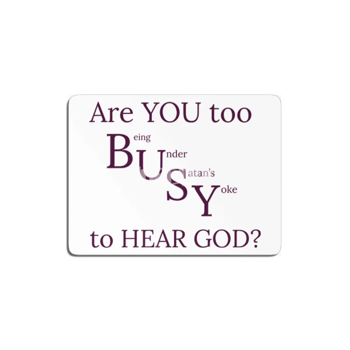 Are YOU too BUSY to HEAR GOD? MDF Tablo