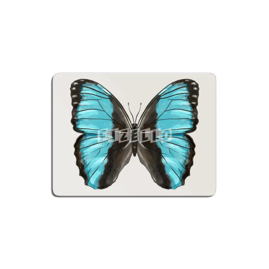 Blue Butterfly Insect Art MDF Tablo