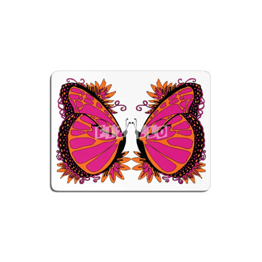 Pink and Orange Polka Dot Butterfly MDF Tablo
