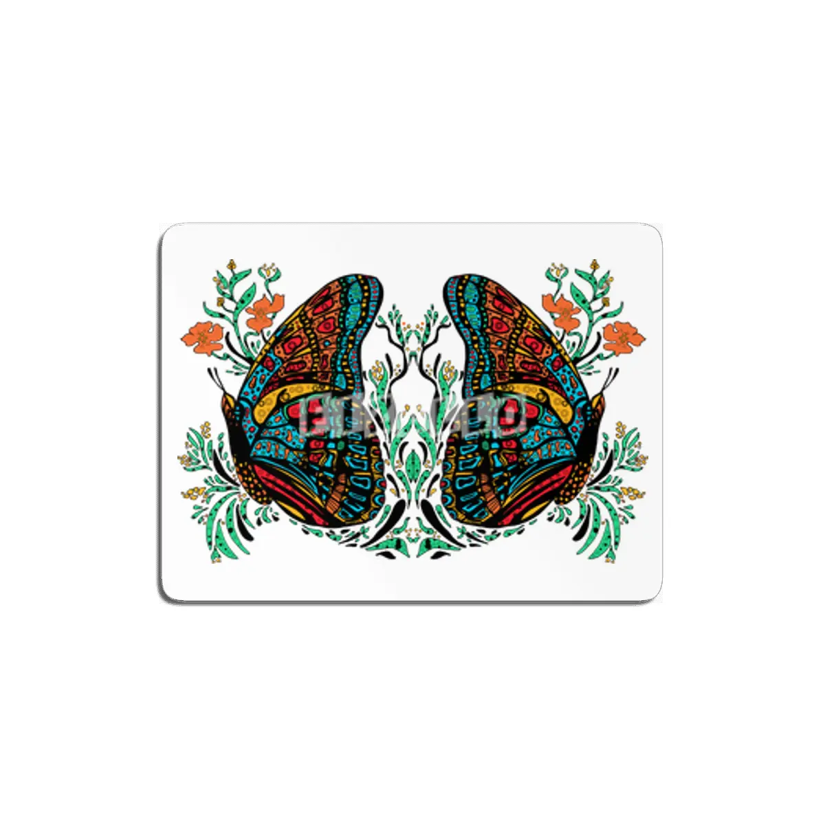 Turquoise Butterfly MDF Tablo