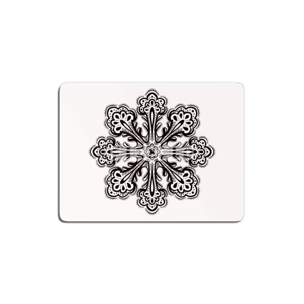 Decorative Snowflake Abstract Winter Ink Art MDF Tablo
