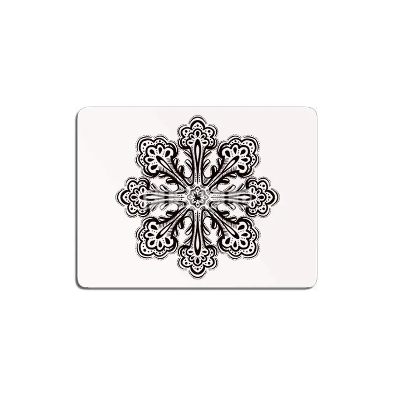 Decorative Snowflake Abstract Winter Ink Art MDF Tablo