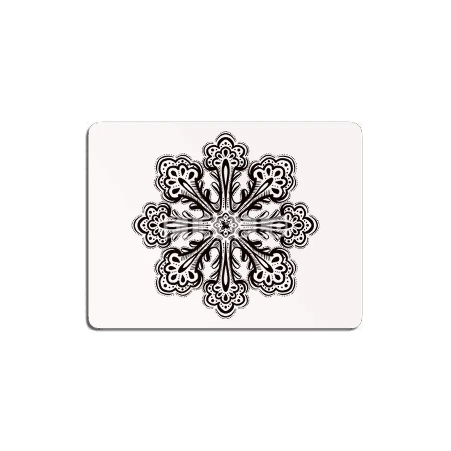 Decorative Snowflake Abstract Winter Ink Art MDF Tablo