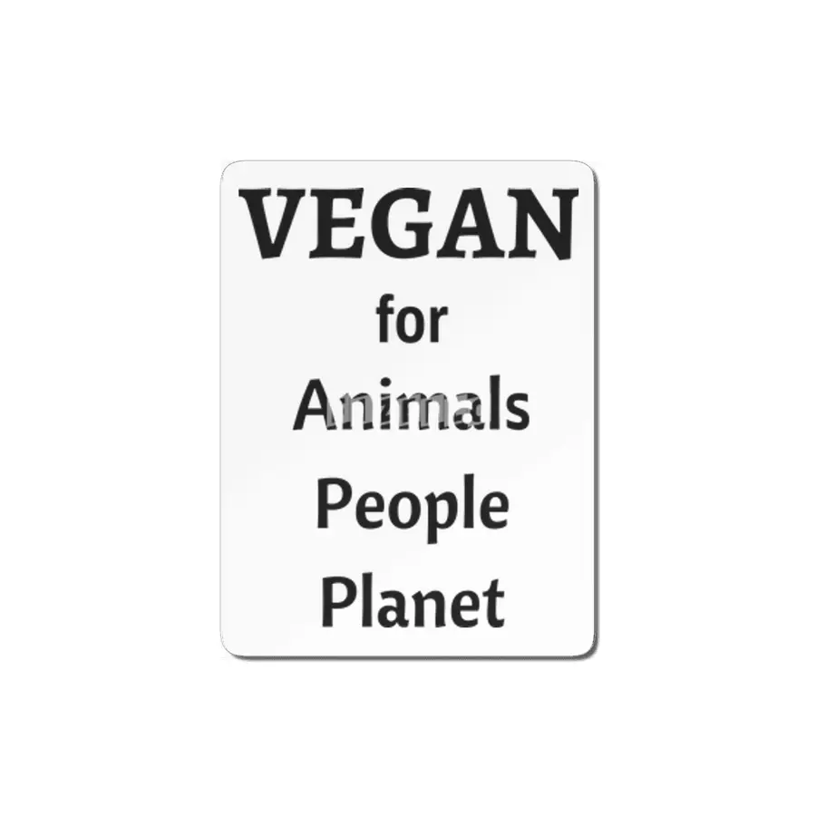 VEGAN for Animals People Planet MDF Tablo