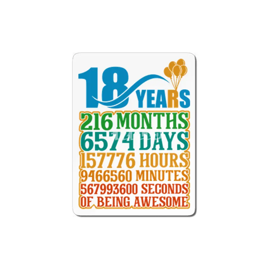 18 Years Of Being Awesome MDF Tablo