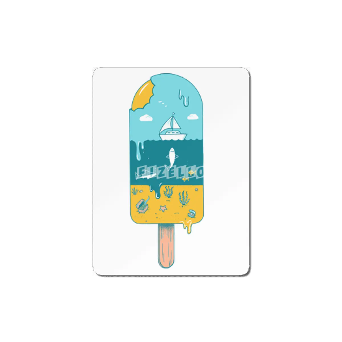 Beach Melted Landscape MDF Tablo