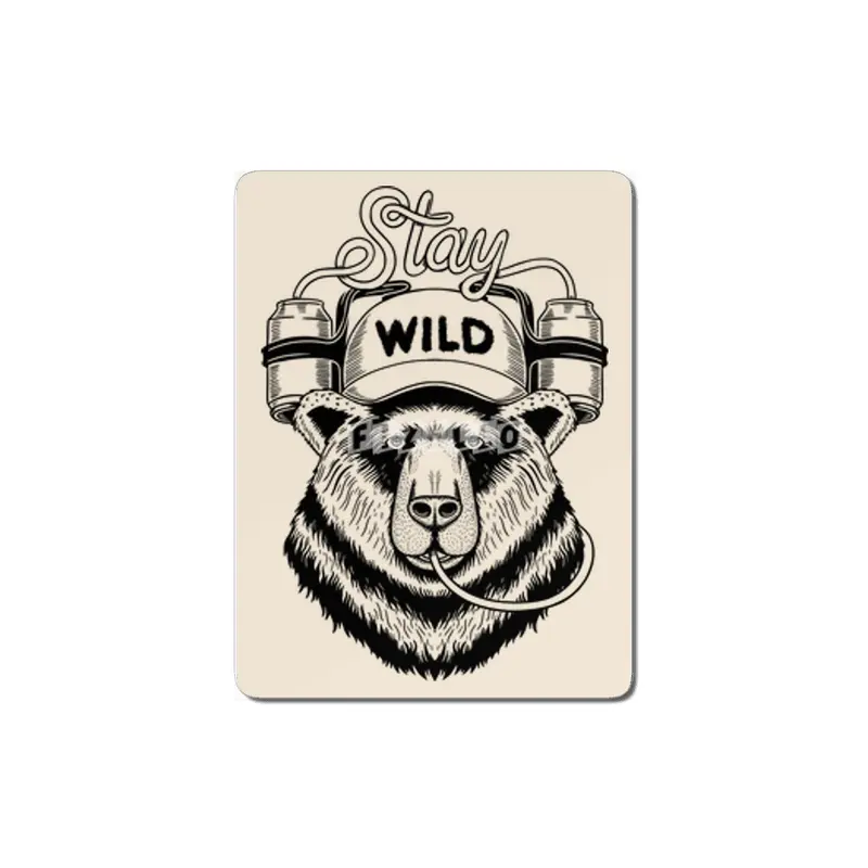 Bear stay wild lines MDF Tablo