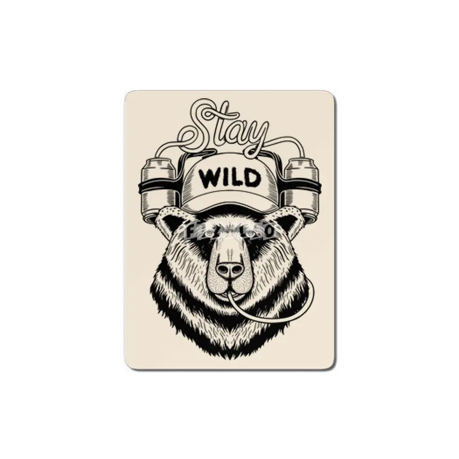 Bear stay wild lines MDF Tablo