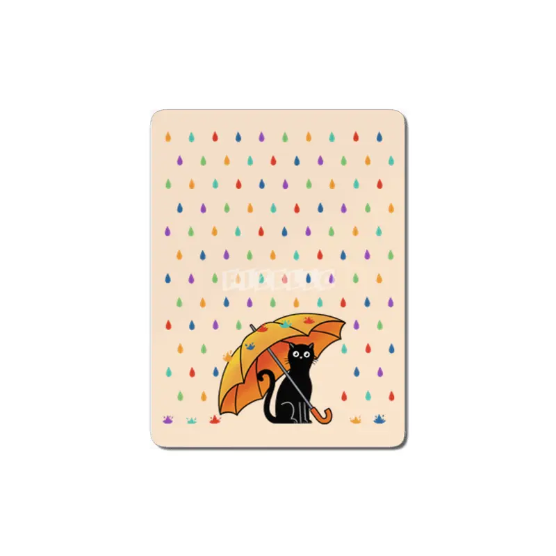 Cat and rain MDF Tablo