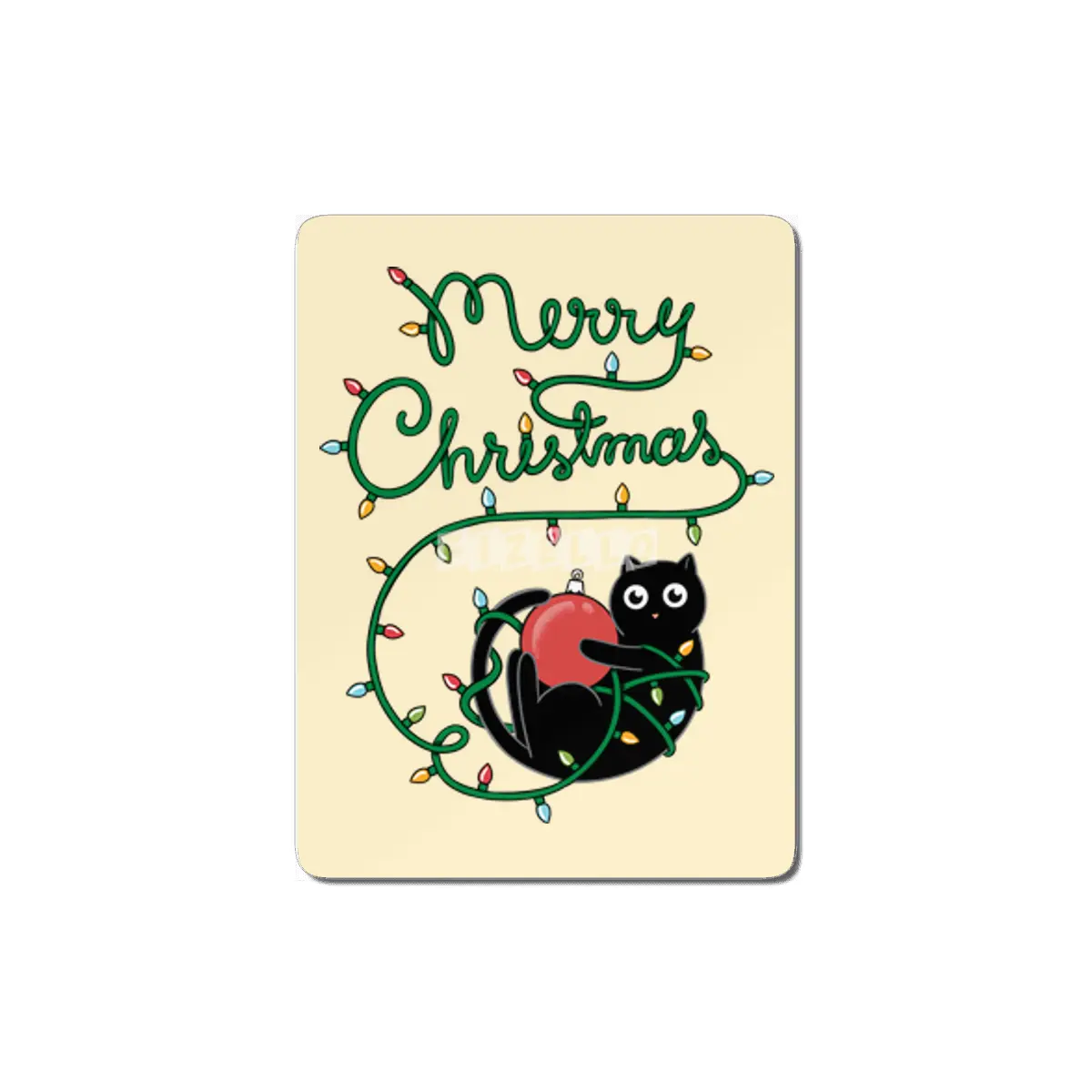 Cat merry christmas MDF Tablo