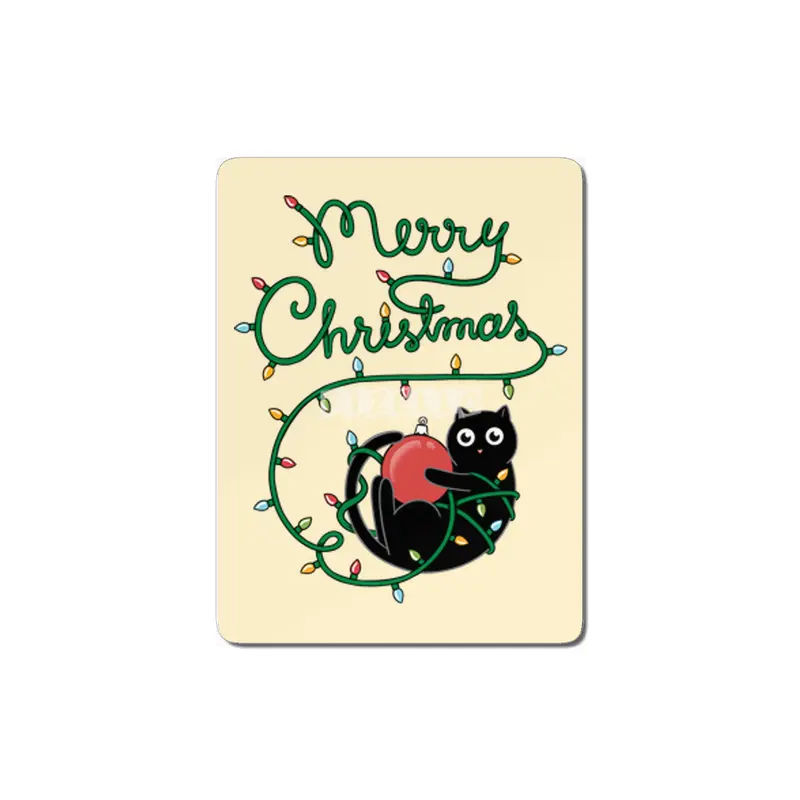 Cat merry christmas MDF Tablo