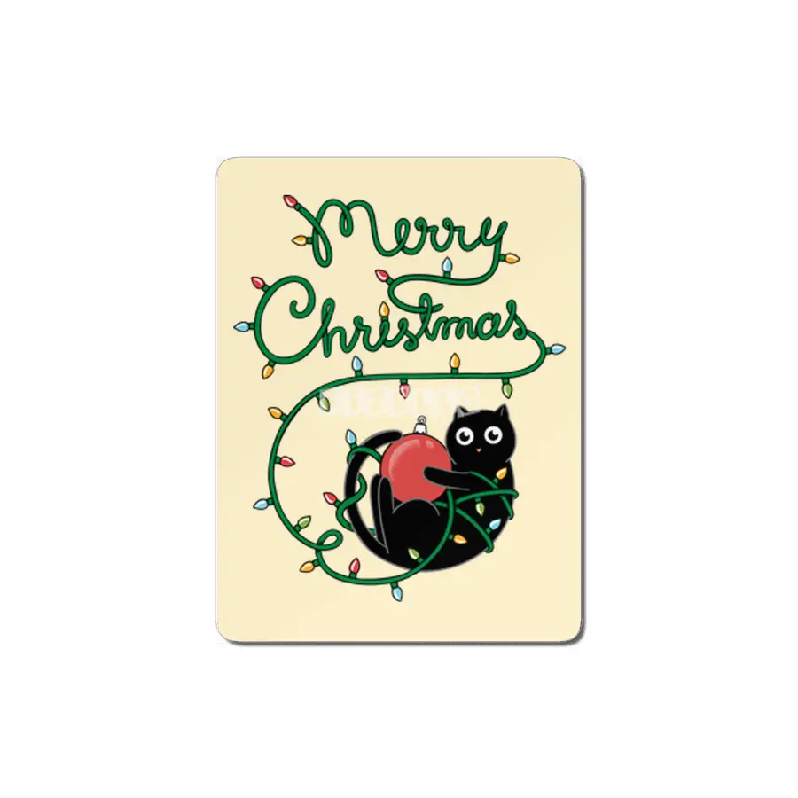 Cat merry christmas MDF Tablo