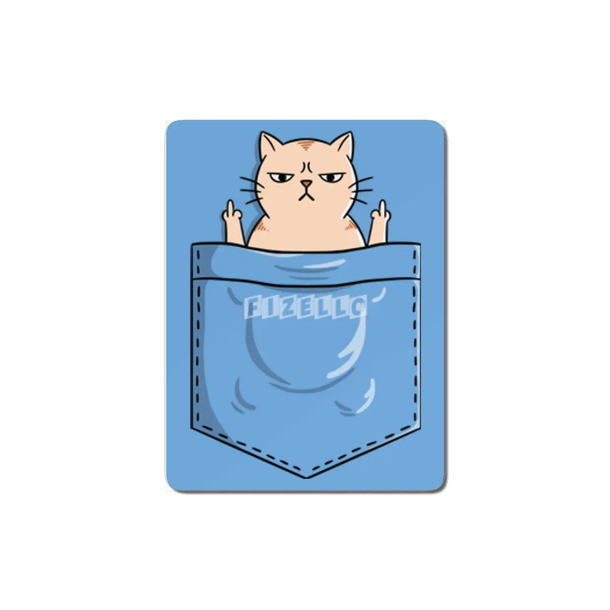 Cat pocket fingers MDF Tablo