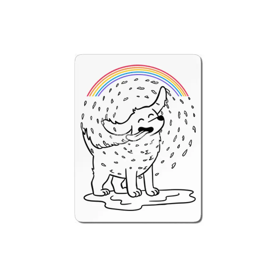 Dog Rainbow MDF Tablo