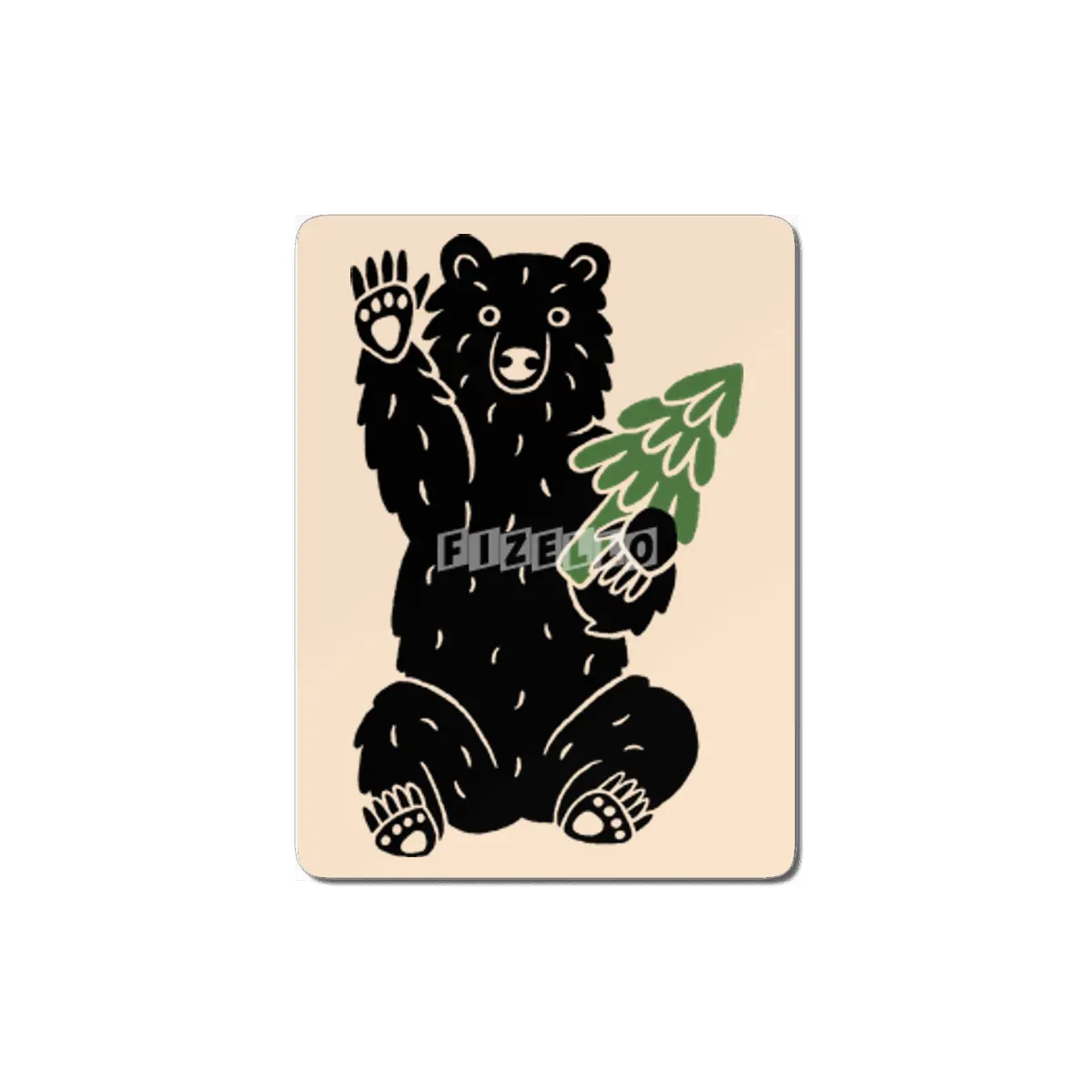 Bear in the Woods MDF Tablo