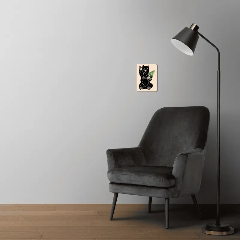 Bear in the Woods MDF Tablo
