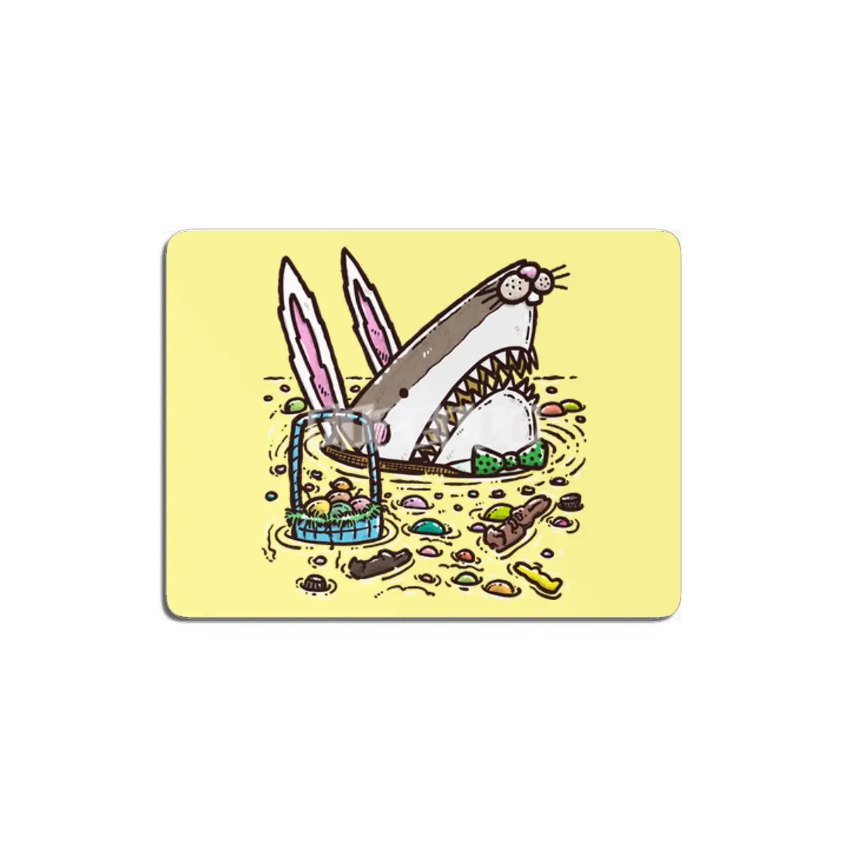 The Easter Bunny Shark II MDF Tablo