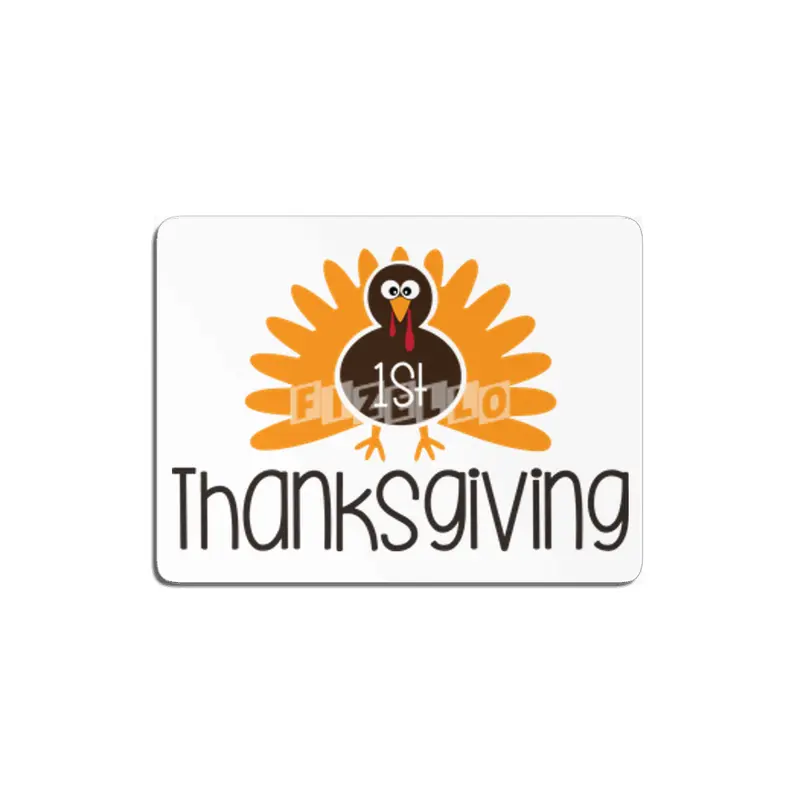 1st Thanksgiving Day Outfits Turkey MDF Tablo