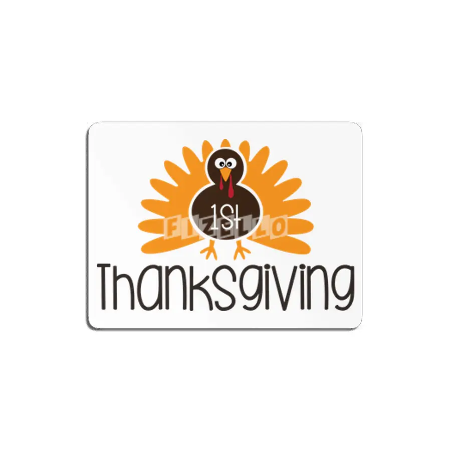 1st Thanksgiving Day Outfits Turkey MDF Tablo