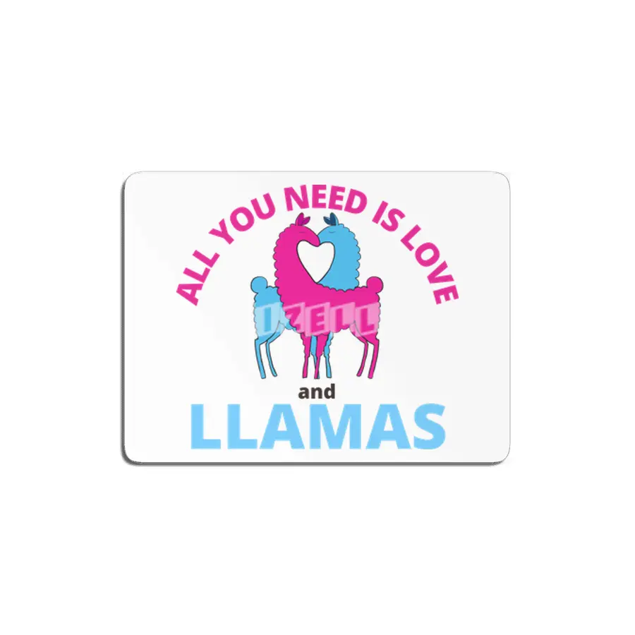 All You Need Is Love And Llamas Cute Animals MDF Tablo