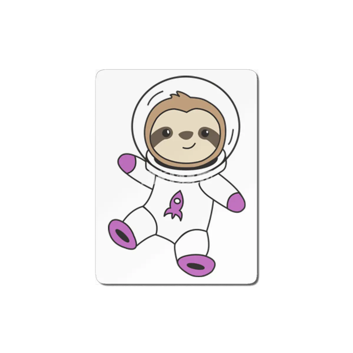 Astronaut Sloth Planet Earth Mars Space MDF Tablo