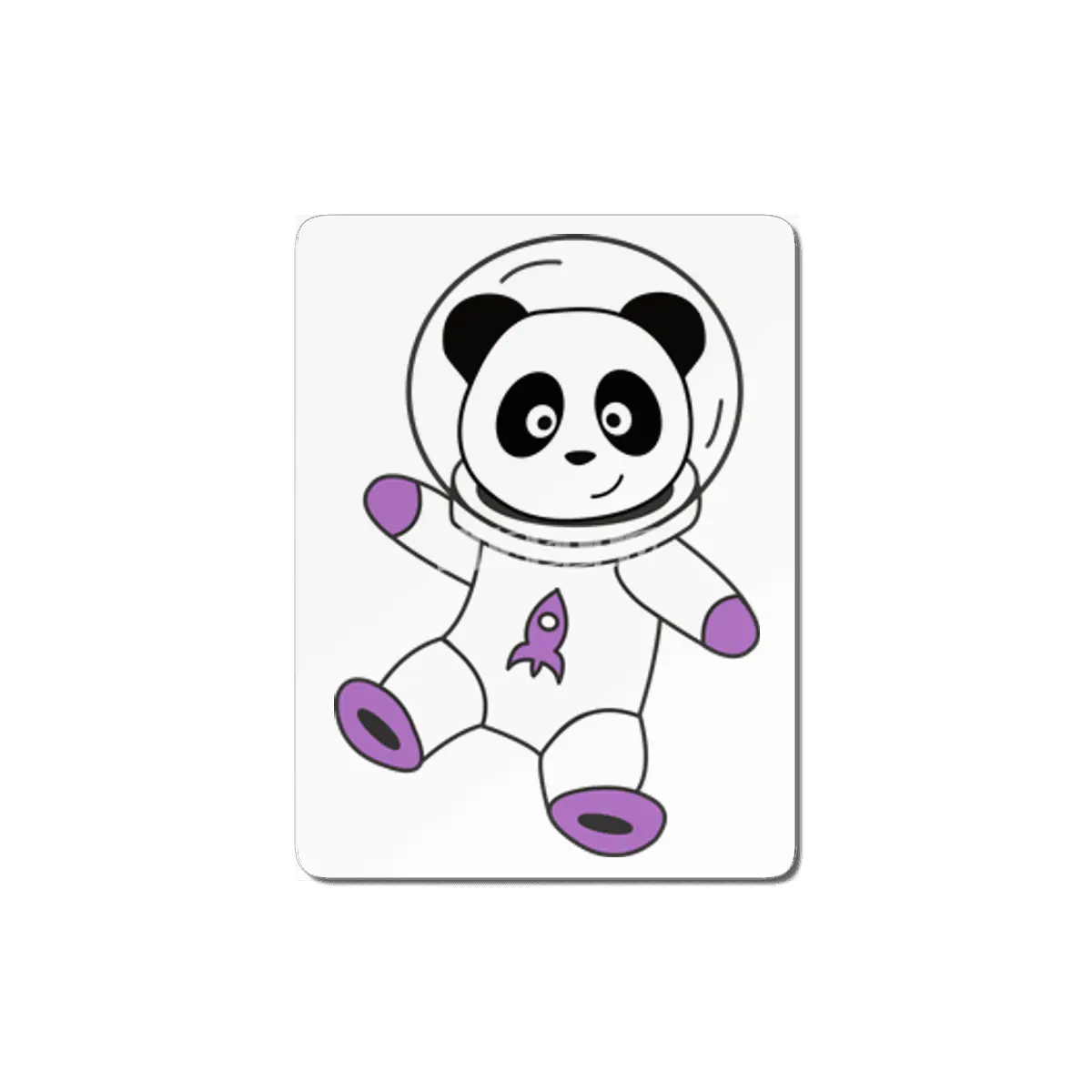 Astronauts Pandas Planet Earth Space MDF Tablo