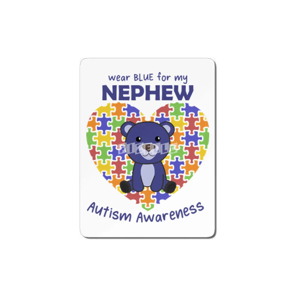 Autism Awareness Wear Blue For My Nephew MDF Tablo