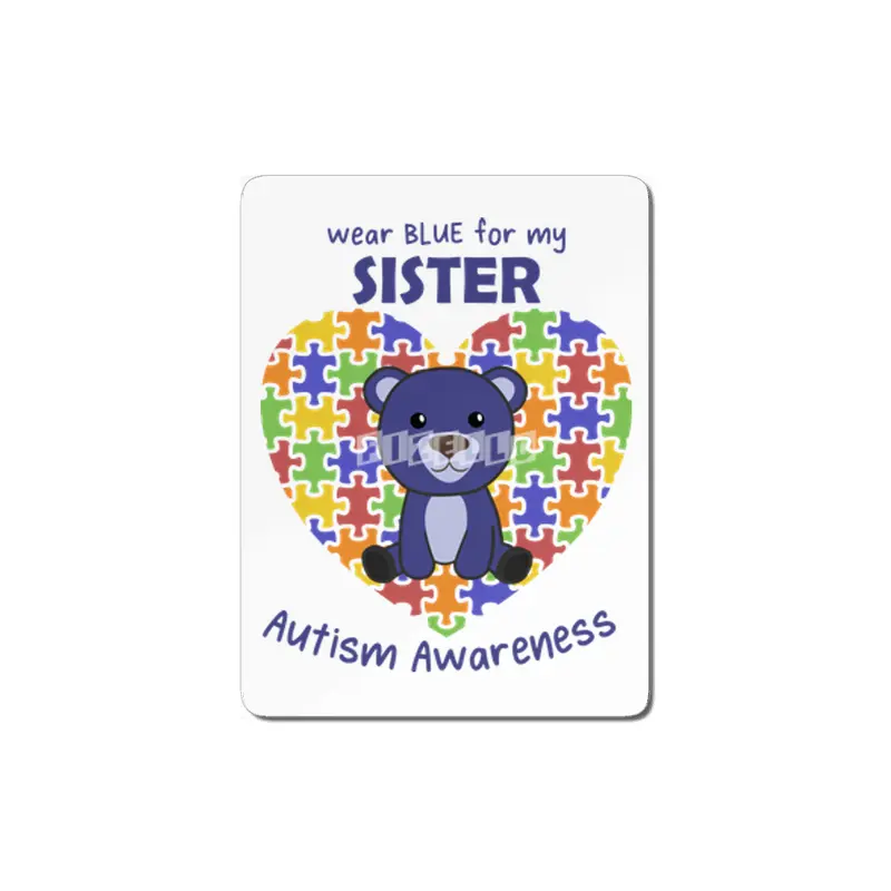 Autism Awareness Wear Blue For My Sister MDF Tablo