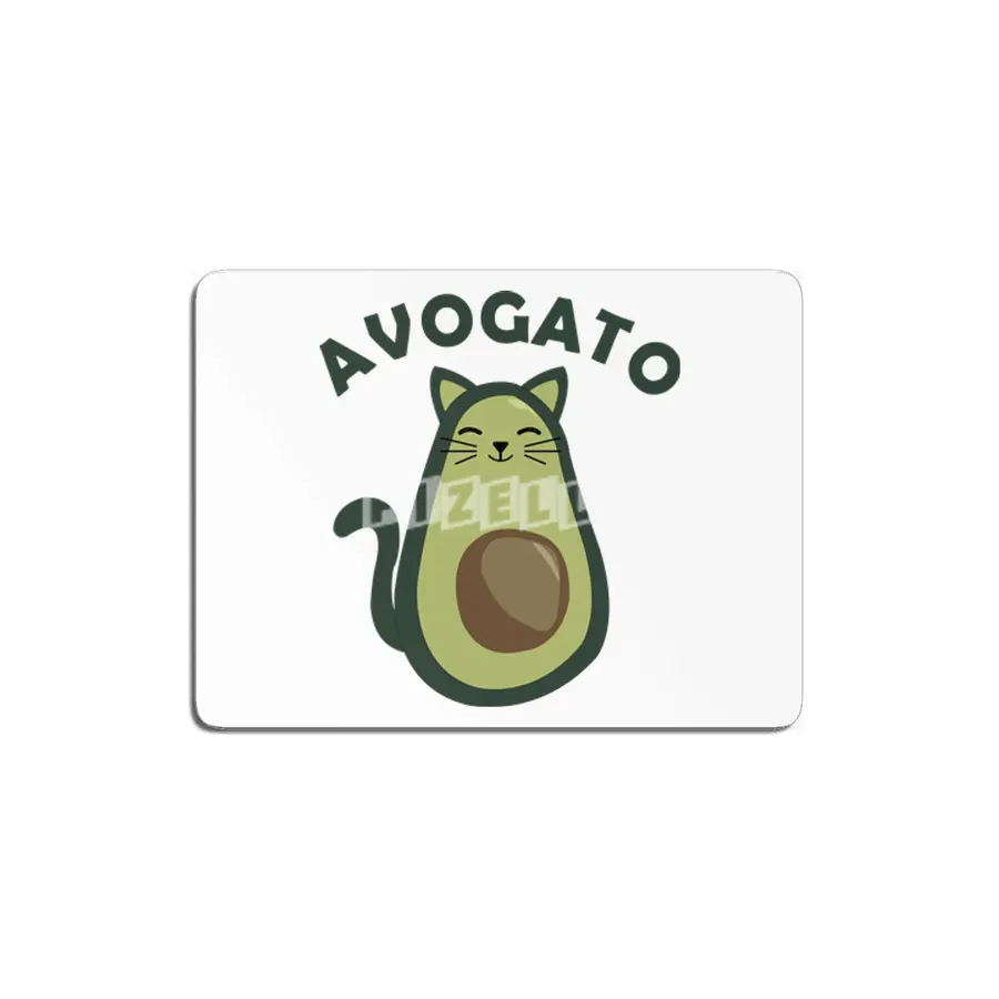 Avogato Avocado Cat Funny Food Green MDF Tablo