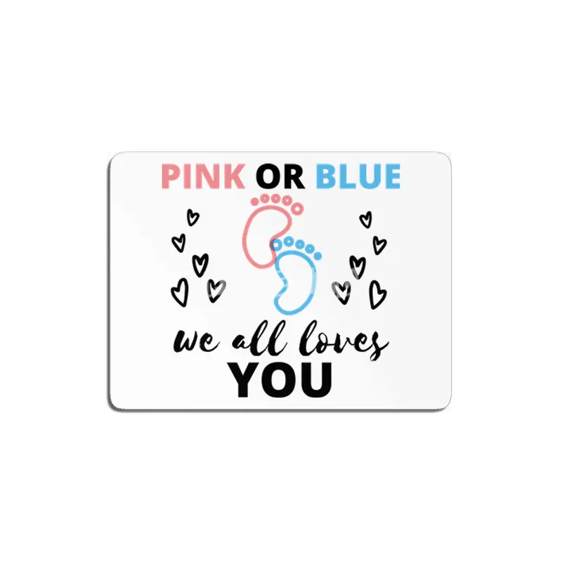 Baby Gender Reveal Ideas Pink Or Blue We All Love MDF Tablo