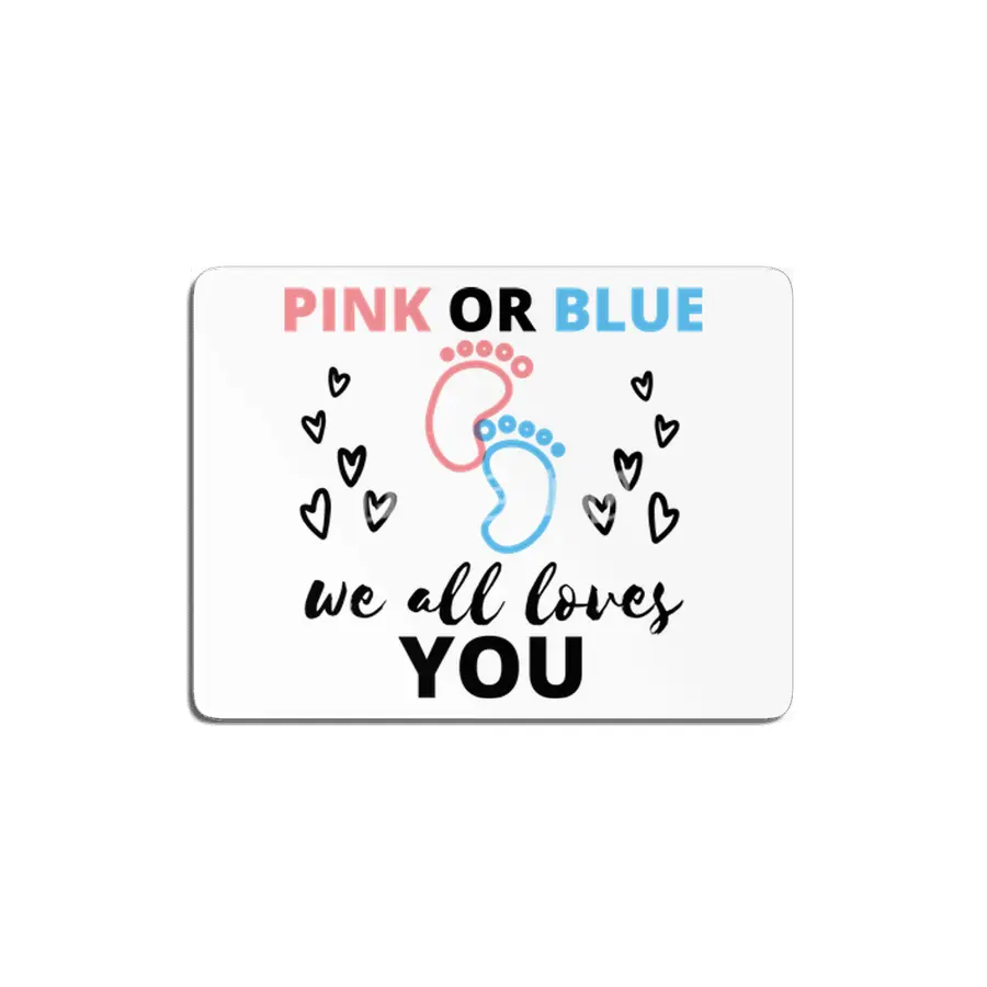 Baby Gender Reveal Ideas Pink Or Blue We All Love MDF Tablo