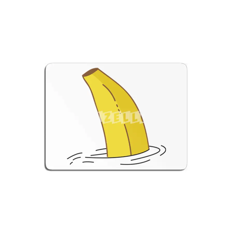 Banana Shark Fin Funny Banana Shark Fish MDF Tablo