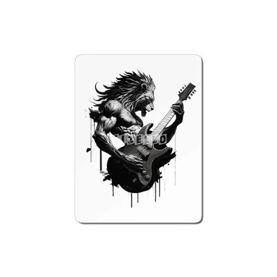 lion plays guitar MDF Tablo