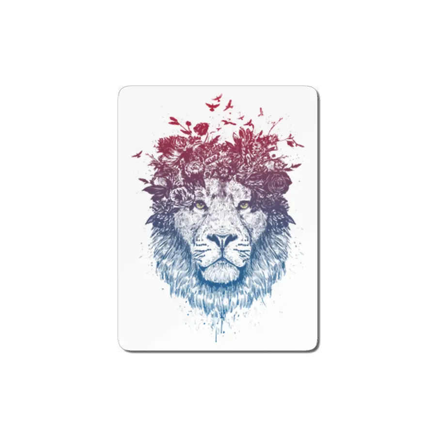 Floral lion MDF Tablo