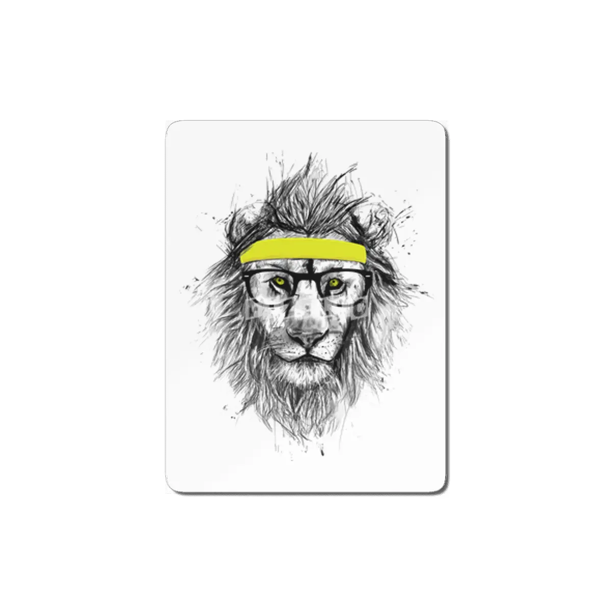 Hipster Lion MDF Tablo